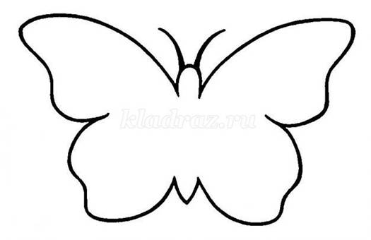 Раскраска Бабочка для детей 2 лет распечатать или скачать